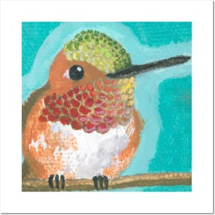 Rufous Sided Hummingbird Posters and Art